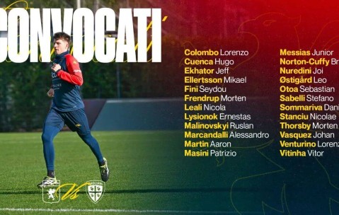 意甲联赛：热那亚斯坦丘离队，卡利亚里再战伤心地