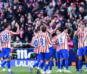 西甲第21轮激情对决：马德里竞技主场3比0完胜马略卡