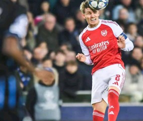 欧冠小组赛第6轮:阿森纳3-0客场完胜布鲁日,保持全胜佳绩