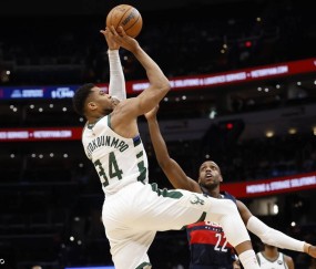 字母哥26+7麦科勒姆28分 雄鹿客场不敌奇才