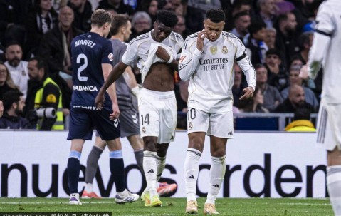 西甲-加西亚卡雷拉斯染红米利唐伤退 9人皇马0-2塞尔塔