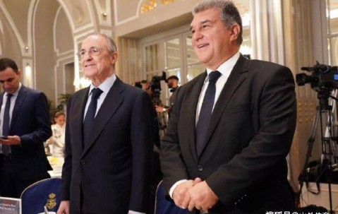 皇马主席弗洛伦蒂诺在俱乐部大会上公开炮轰巴萨和西甲主席