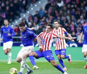 西甲第14轮：马德里竞技主场2-0完胜皇家奥维耶多 全取宝贵三分