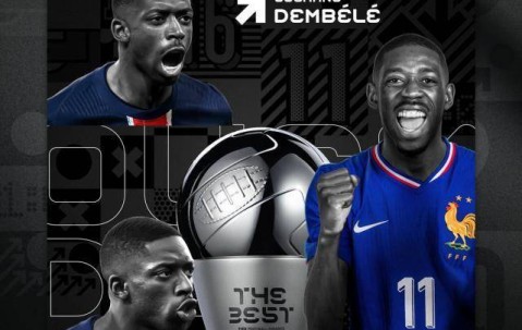 登贝莱加冕世界足球先生成90后首人，最佳男足阵容引争议