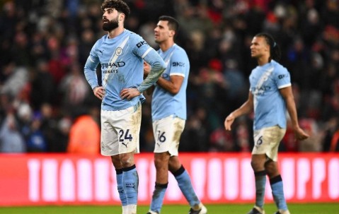 英超-B席破门被吹格瓦迪奥尔中柱 曼城0-0桑德兰