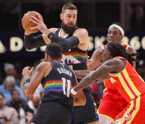 约基奇40+9+8约翰逊空砍三双 掘金逆转送老鹰三连败