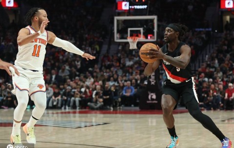 阿夫迪亚25分唐斯20+11 开拓者不敌尼克斯