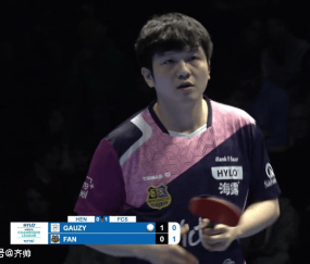 一场3-2险胜！樊振东今晨出战欧冠比赛，苦战5局，打败西蒙高茨