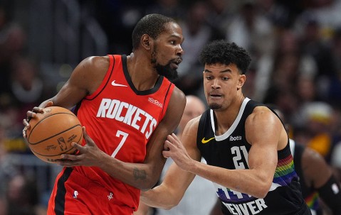 杜兰特31+6+5约基奇25+7+5 火箭胜掘金