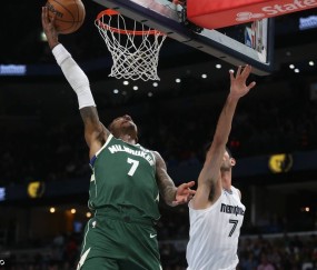 杰克逊24+9莫兰特17+10 字母哥缺阵灰熊大胜雄鹿